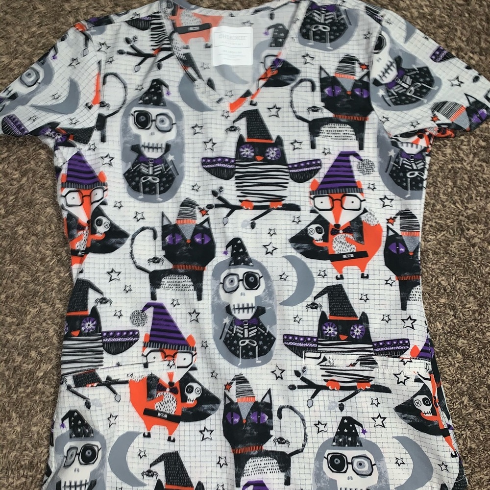 Cherokee Halloween scrub top